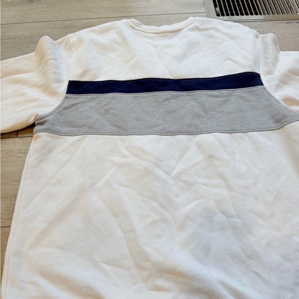 White and Gray Colorblock Sweatshirt